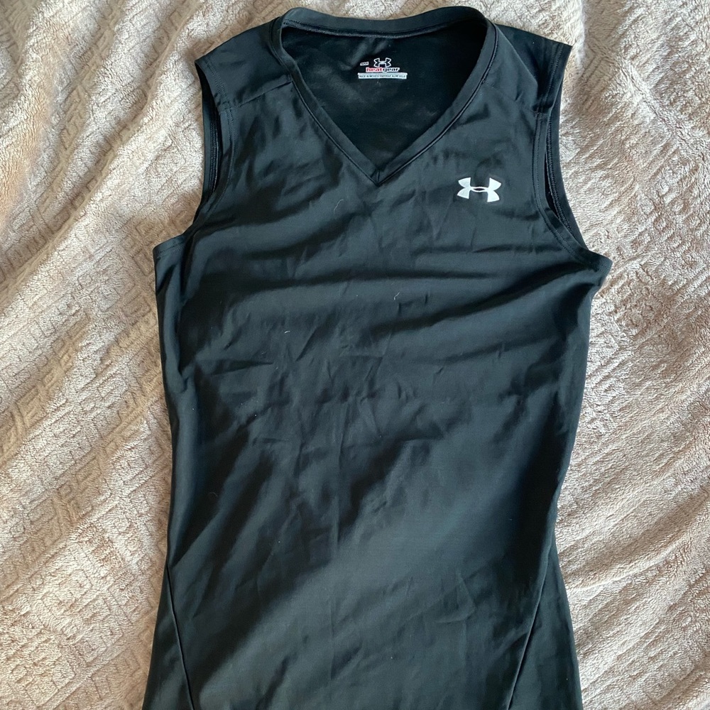 Black Under Armor Heat Gear Tank Top - Size S